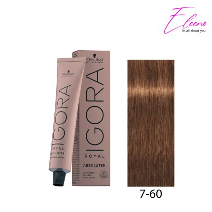 رنگ موی بور شکلاتی طبیعی ایگورا آبسلوت Igora Royal Absolutes 7-60