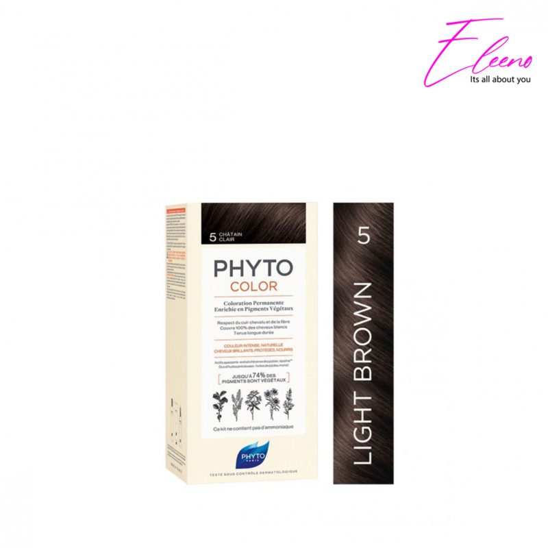 رنگ مو قهوه ای روشن فیتو شماره 5 Phyto color 5 Light Brown